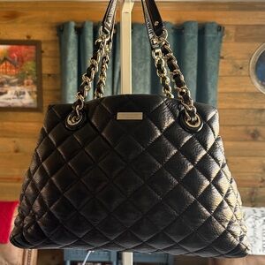Kate Spade Black Quilted Shoulder Bag